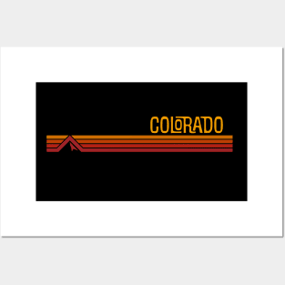 Retro Vintage Colorado Stripes Design Posters and Art